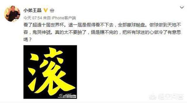 王晶怒斥世界杯:你认为本届世界杯第一轮疑似假球的有哪几场？