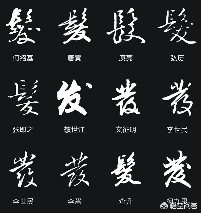 发字的各种写法图片