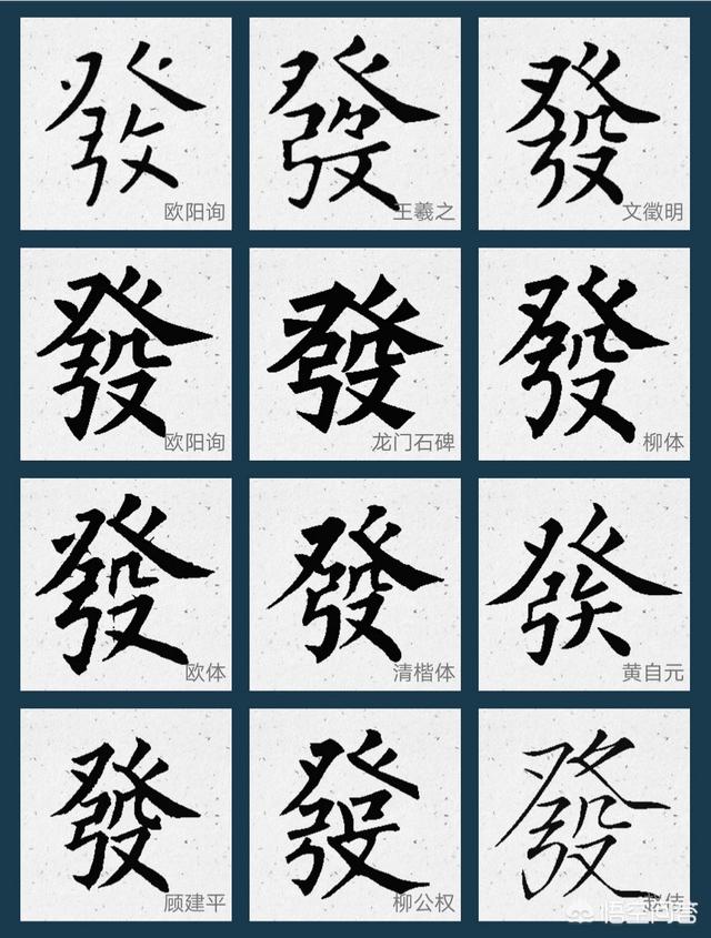 发字有多少种写法求发字