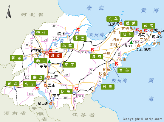 山东发展的三个圈（山东济南与青岛）