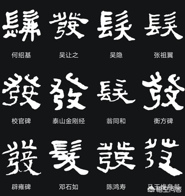 发字有多少种写法求发字