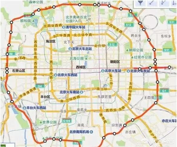 北京东五环地图图片