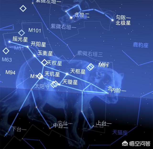 北极星和大熊座并没有直接的关系.