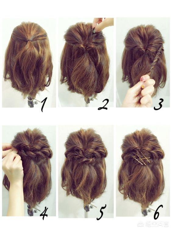 短发的扎法简单好看怎样扎短发看起来比较凉爽