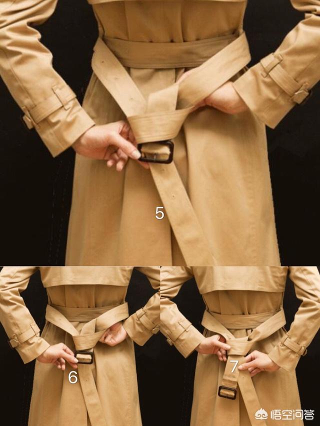 风衣如何打蝴蝶结