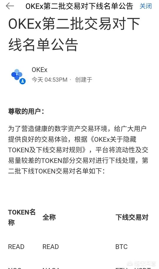 OKEX平台一次下架42个山寨币，意味着比特币熊市即将结束？