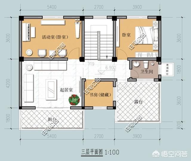 开间5米进深12米自建房图片