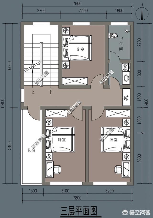 2022年宅基地面宽8.5米，进深10米，如何设计一个三层的别墅？有什么好的推荐？