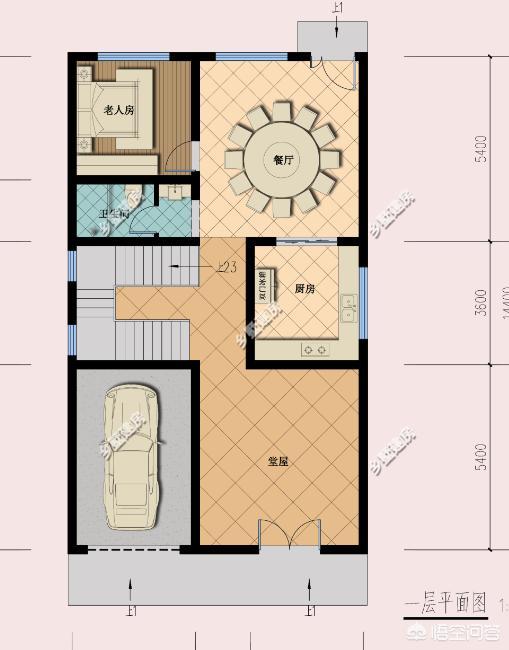 建房的地方在路边,8米宽15米深怎样设计?