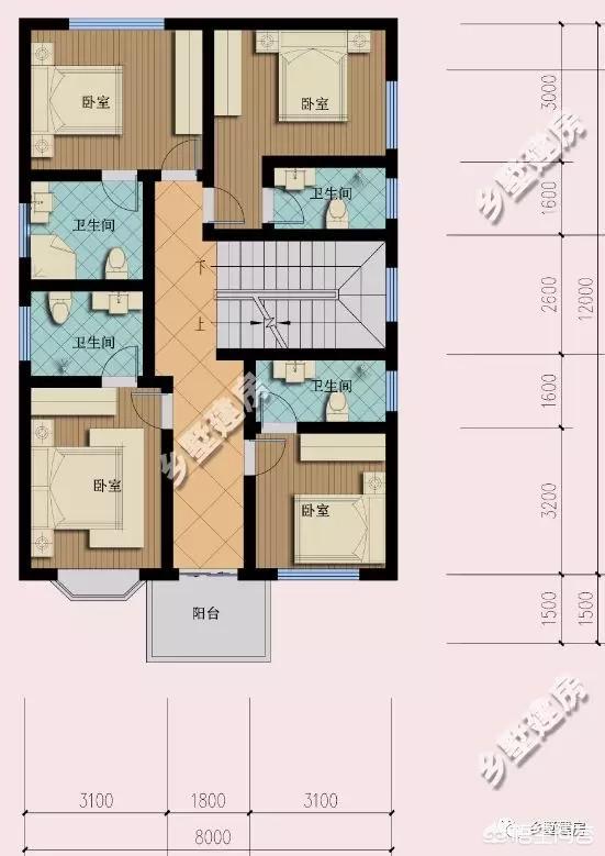 地皮开间8米,进深12米,两边空可开窗,怎样设计最好?要有堂屋?