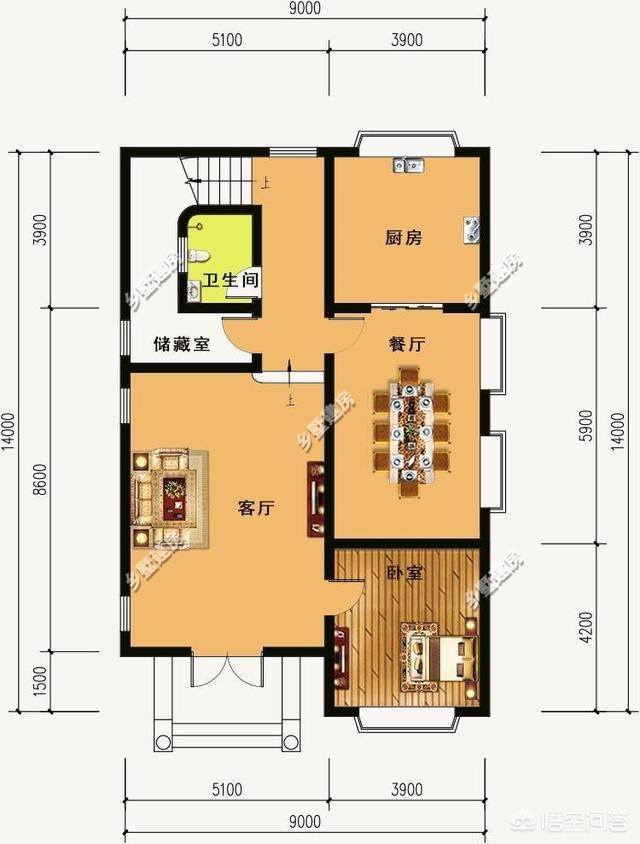 建房的地方在路边,8米宽15米深怎样设计?