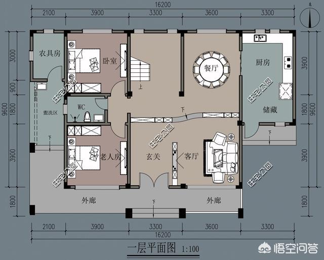 头条问答 - 自建房长16米进深10米,暂时建三层(五层的基础),如何设计