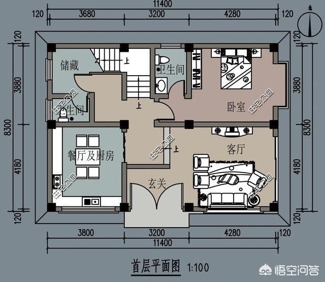 喜欢新中式,面宽12米,进深75米,怎么设计一栋二层别墅?
