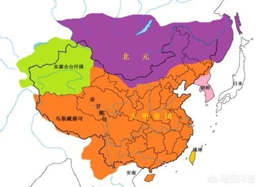朱元璋时期中国版图图片