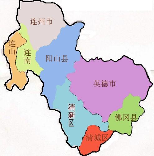 清远市地理位置图片