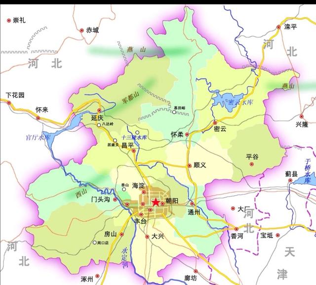 北京周边政区图图片