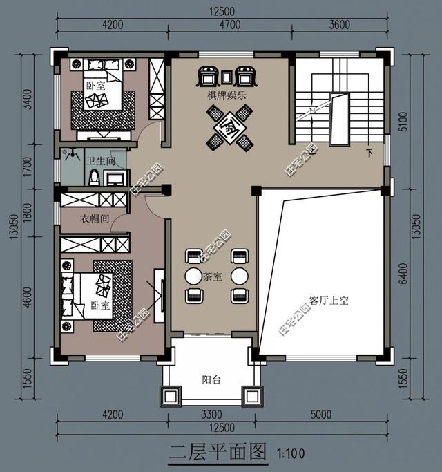 5m*1305m户型一:面宽12