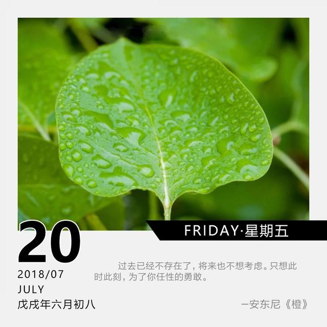 早安日签励志180720：时光不会逆行，把握好每一个清晨