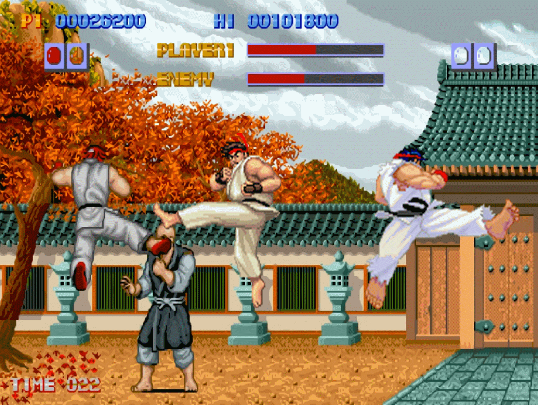 街机游戏《街头霸王》旋风腿发挥好,最