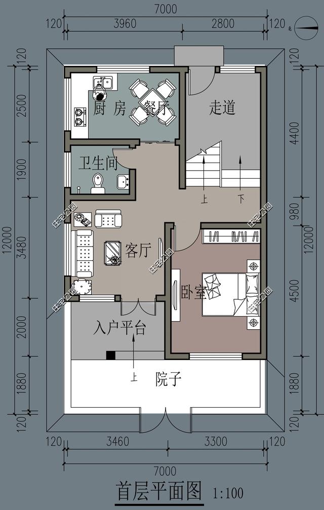 5米x12米宅基地设计图图片