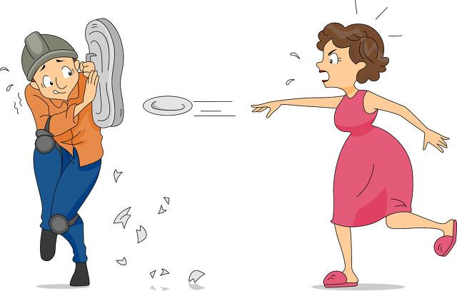 吵架老婆拿茶杯砸我的头,我反手就给她一巴掌.算家暴吗?