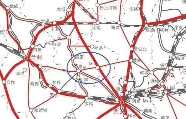 庆阳至黄陵铁路规划图图片