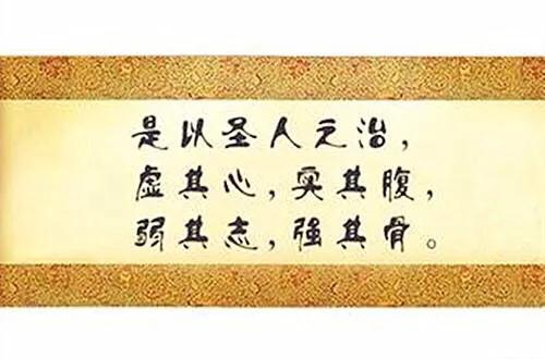 是以圣人之治也,虚其心,实其腹,弱其志,强其骨。如何理解？