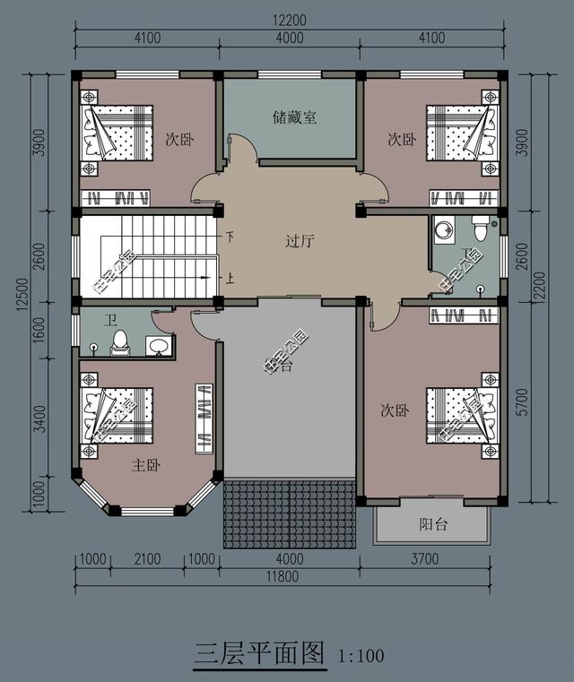 新農村戶型圖大全,農村宅基地上10×13平米的房子如何設計