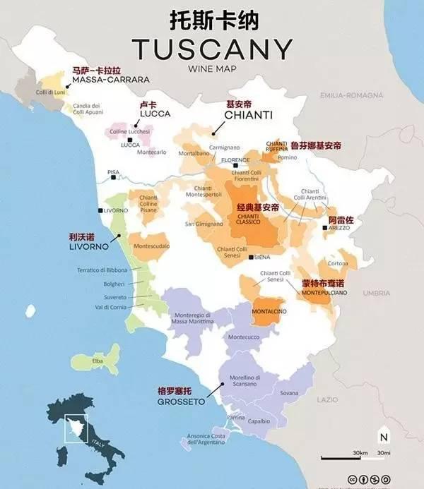 托斯卡纳红酒，意大利托斯卡纳的特色佳酿中，经典基安蒂和基安蒂有何区别