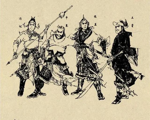 王贵,汤怀,张显,牛皋这四个岳飞年轻时候的结拜兄弟武艺如何?