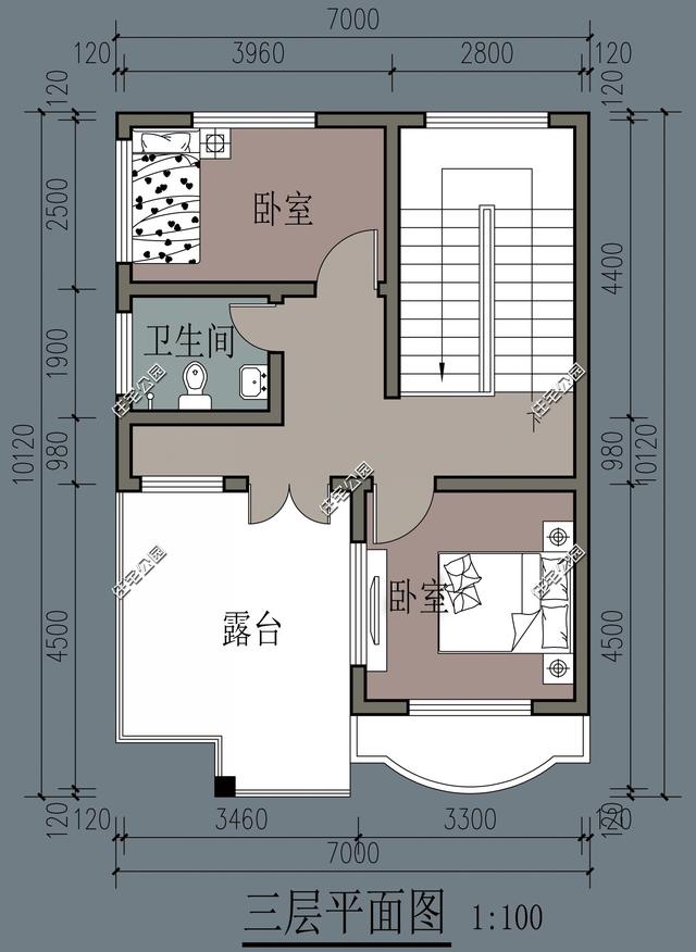 面宽5米自建房设计图片