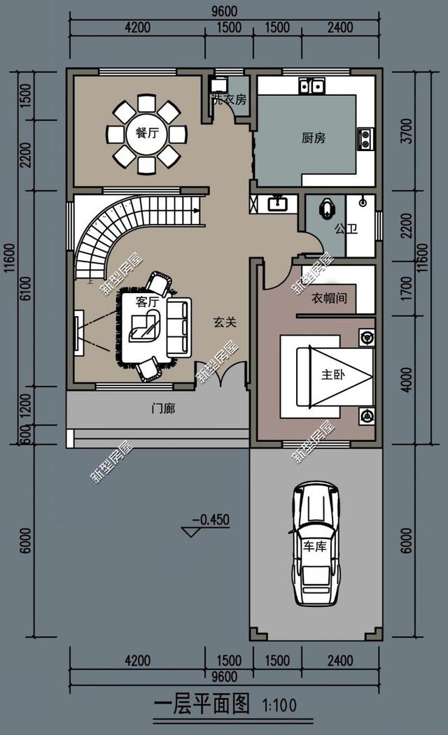 2022年面积宽9米深11米的自建房，两层想要6个卧室，3个卫生间，怎么设计好？