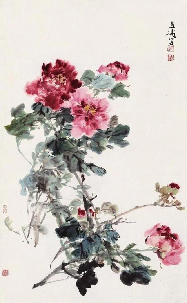 头条问答 - 你觉得国画画家中谁的牡丹花画的最好?