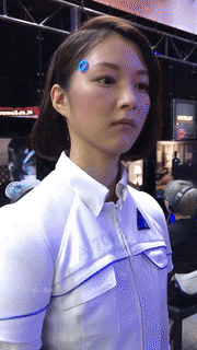 美女的动态图图片：日本排名前三的人工智能机器人美女