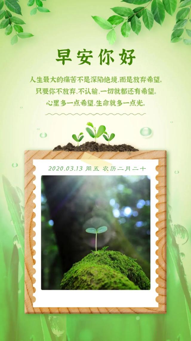 早安周五图片日签正能量问候语录：赢在执行！行动大于空想！