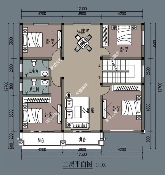 求150平方一层带堂屋的自建房平面效果图