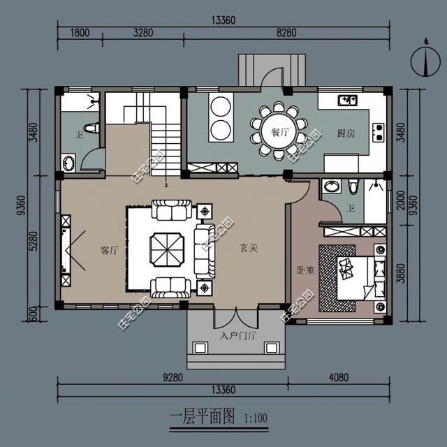 头条问答 - 建一栋进深九米宽十三米的二层自建房,一层要大堂屋二层要