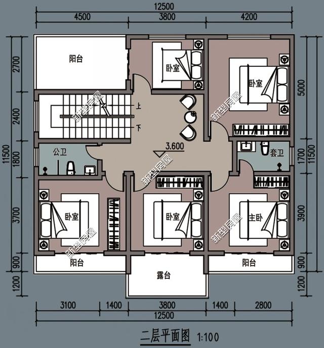 农村自建房,面宽12-13,进深10-11米,怎么设计好看?-惠修网