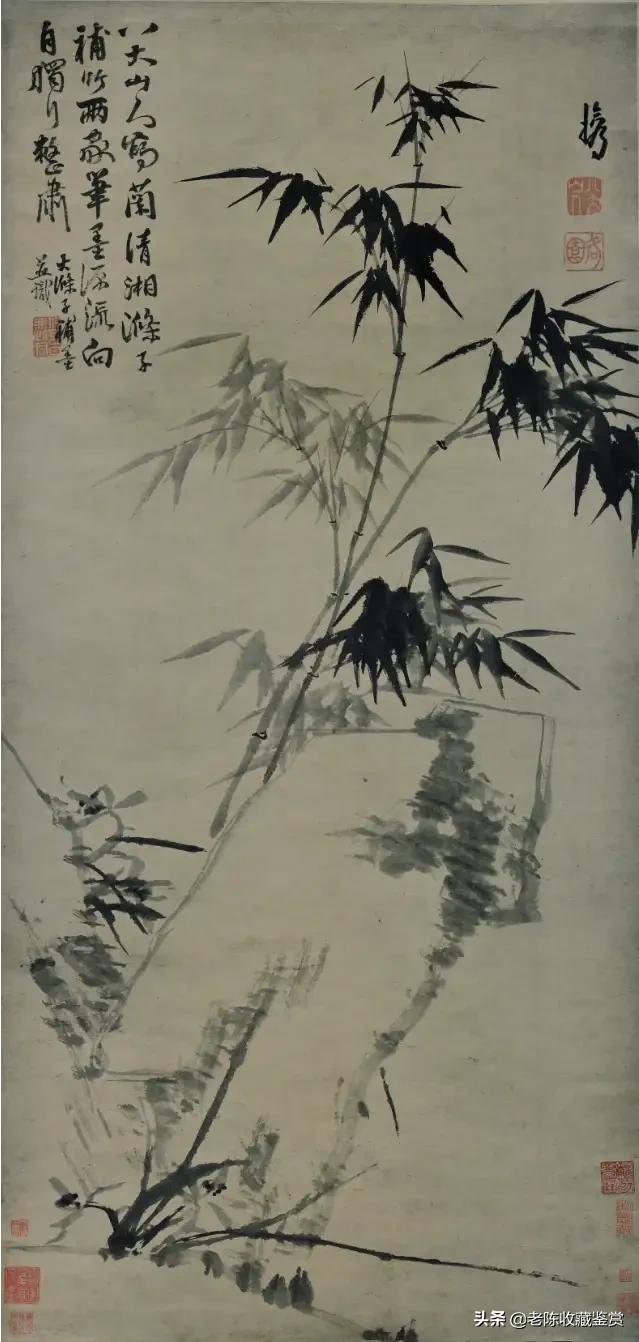 八大山人和石涛两大宗师携手合作的画,你能看出两人的笔墨吗,怎么评价？