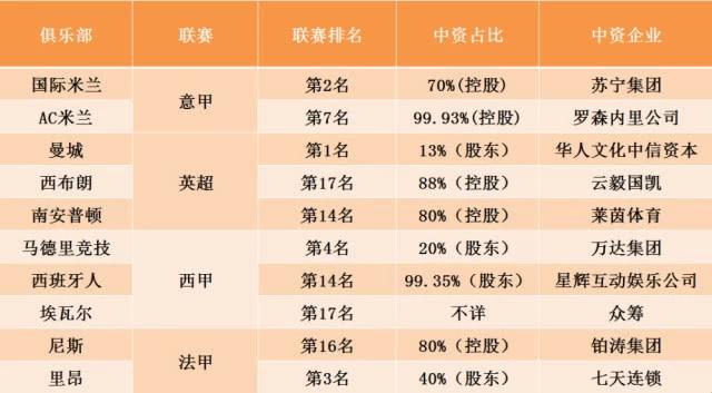 中国牧羊犬俱乐部的相关背景:请问大家五大联赛有哪些是有中资背景的球队？