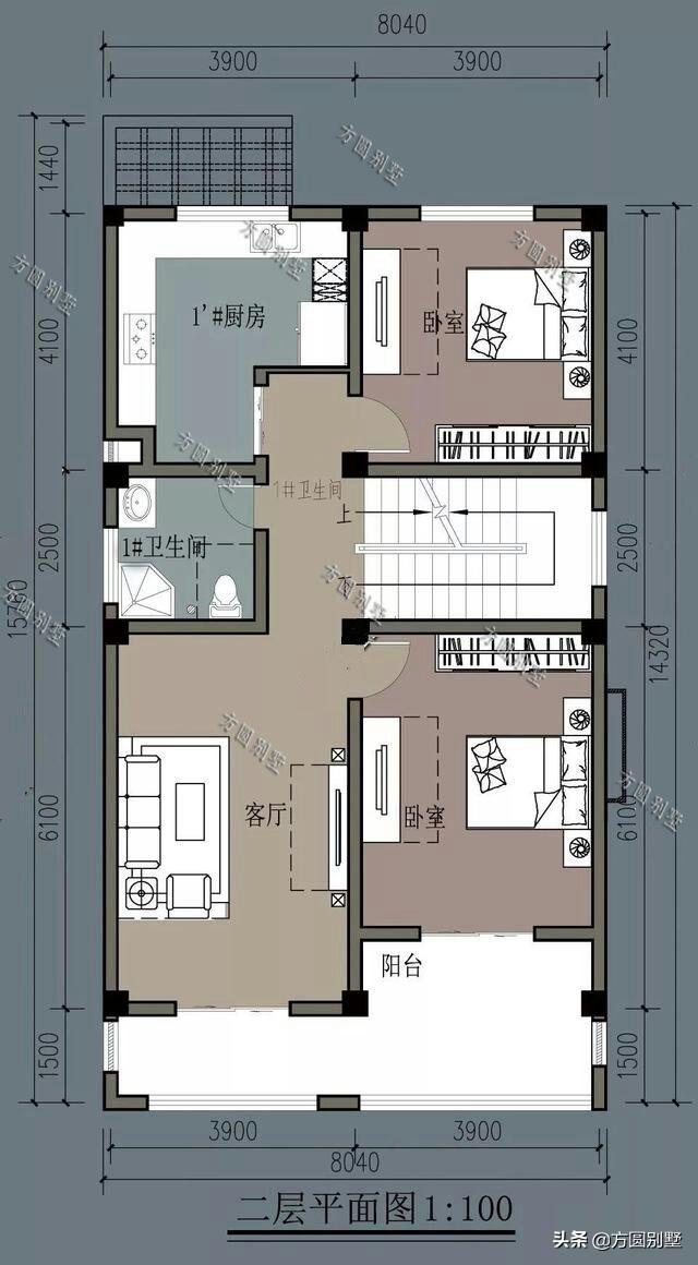 长16米宽8米户型图图片