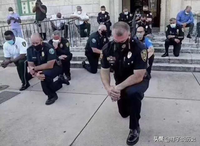 启东暴乱:关于美国爆乱事件，如今美警察又屈膝下跪你怎么看