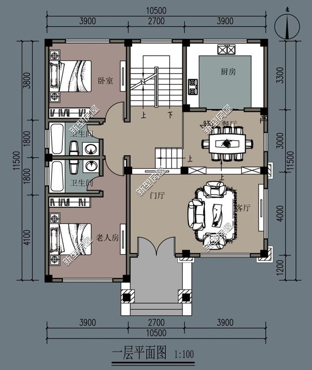 2022年11米乘11米三层农村自建房的内部空间怎么布局?