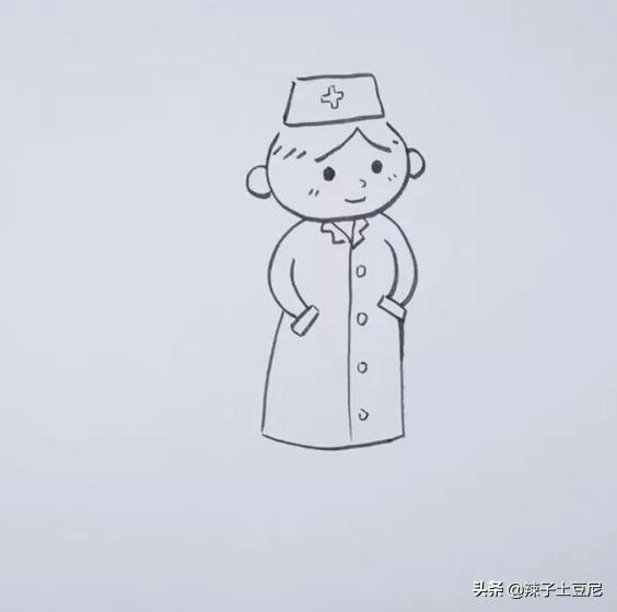 卡通版的女护士角色应该怎么画卡通护士简笔画可爱