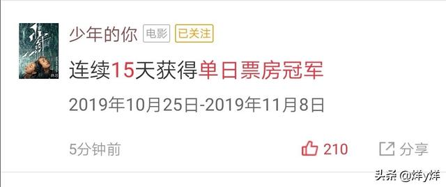 少年的你最终票房:《少年的你》的票房和口碑会爆么？