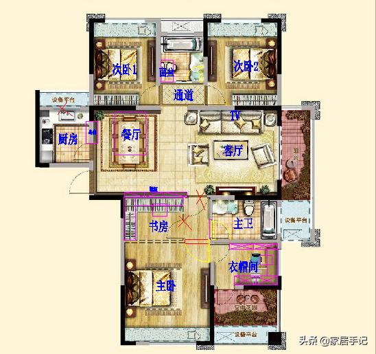 越住越旺的户型图,新看的户型图，该房型如何？