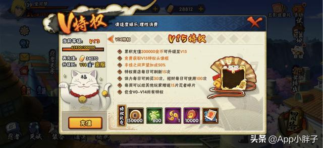 玩手游火影忍者到v135要花多少钱？有何游戏攻略？