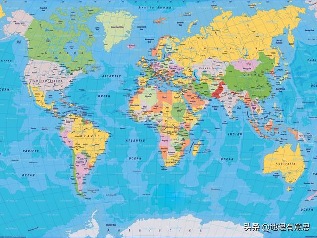 中国地图世界地图超清，每个国家的世界地图都是什么样子的