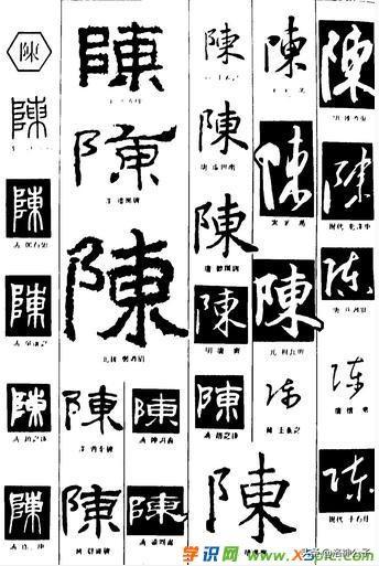 陈字要怎么样写才好看才更艺术？:陈字的艺术签名 第1张