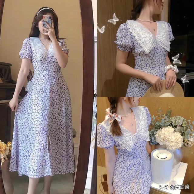 秋冬连衣裙修身厚款:夏天有袖过膝长裙有什么好的推荐吗？